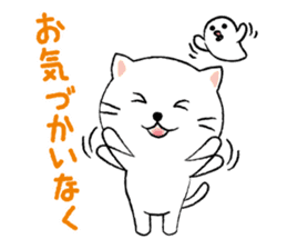 White cat's and Java sparrow,2 sticker #9162177