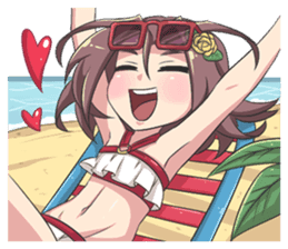 Lily & Marigold (Summer Beach Vacation) sticker #9163033