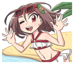 Lily & Marigold (Summer Beach Vacation) sticker #9163034