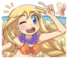Lily & Marigold (Summer Beach Vacation) sticker #9163044