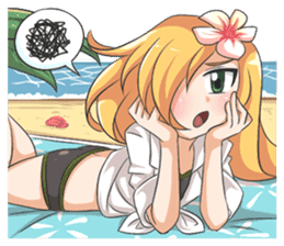 Lily & Marigold (Summer Beach Vacation) sticker #9163052