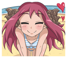 Lily & Marigold (Summer Beach Vacation) sticker #9163056
