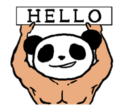 Muscle Panda sticker #9164079