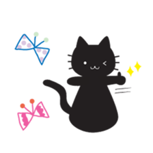 Black cat of ayuco North European ver sticker #9164824