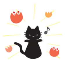 Black cat of ayuco North European ver sticker #9164825