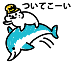 Princess seal on the beach sticker #9164999