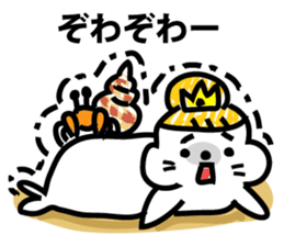 Princess seal on the beach sticker #9165006