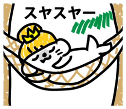 Princess seal on the beach sticker #9165027