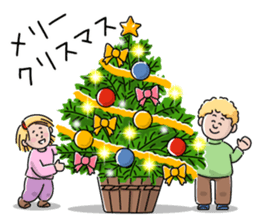 Santa and pleasant fellow sticker #9165277