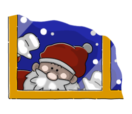 Santa and pleasant fellow sticker #9165283