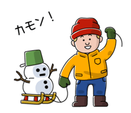 Santa and pleasant fellow sticker #9165285