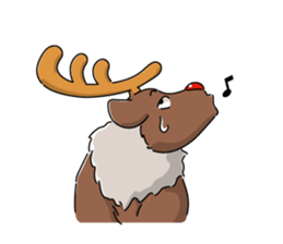 Santa and pleasant fellow sticker #9165286