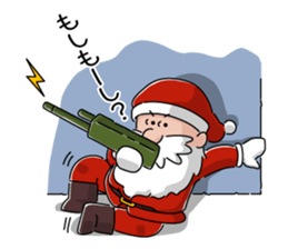 Santa and pleasant fellow sticker #9165288