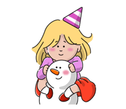 Santa and pleasant fellow sticker #9165310