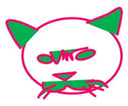 The feeling of a cat was made a Sticker. sticker #9165595