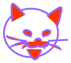 The feeling of a cat was made a Sticker. sticker #9165622