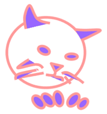 The feeling of a cat was made a Sticker. sticker #9165624