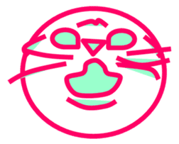 The feeling of a cat was made a Sticker. sticker #9165626