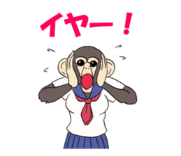 Lady monkey sticker #9166047