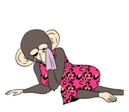Lady monkey sticker #9166065