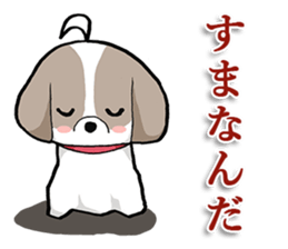 Cool Shih Tzu dog, Ponta. sticker #9166602