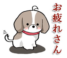 Cool Shih Tzu dog, Ponta. sticker #9166603