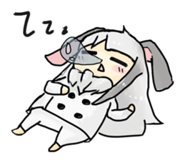 BiBi rabbit girl sticker #9168128