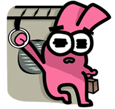 Daily routine of the Fries-Rabbit No.3 sticker #9168852