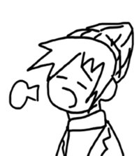 Sticker of a college student Debyuo-kun sticker #9169604