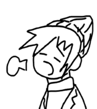 Sticker of a college student Debyuo-kun sticker #9169604