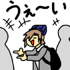 Sticker of a college student Debyuo-kun sticker #9169615