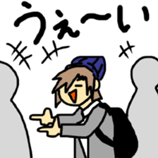 Sticker of a college student Debyuo-kun sticker #9169615