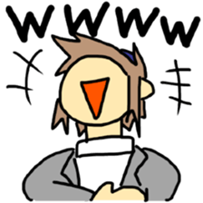 Sticker of a college student Debyuo-kun sticker #9169631