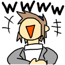 Sticker of a college student Debyuo-kun sticker #9169631