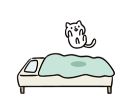 Intently sleepy cat 5 sticker #9169776