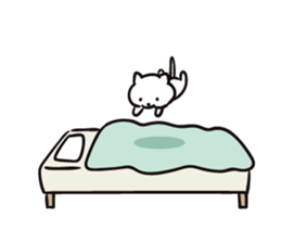 Intently sleepy cat 5 sticker #9169778