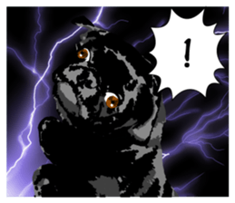 black pug Stickers 3 sticker #9171049