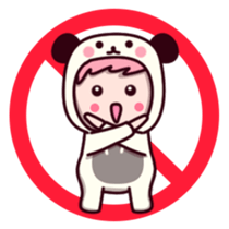 Panda cute suit sticker #9172730