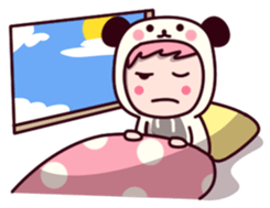Panda cute suit sticker #9172736