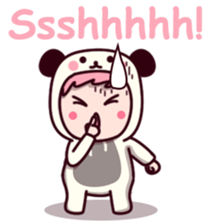 Panda cute suit sticker #9172742