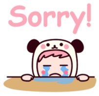 Panda cute suit sticker #9172743