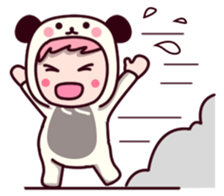 Panda cute suit sticker #9172745