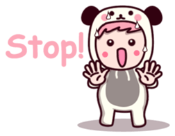 Panda cute suit sticker #9172747