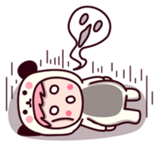 Panda cute suit sticker #9172751