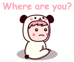 Panda cute suit sticker #9172752