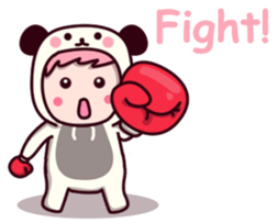Panda cute suit sticker #9172754
