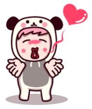 Panda cute suit sticker #9172757