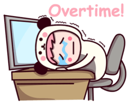 Panda cute suit sticker #9172764