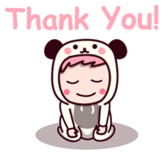 Panda cute suit sticker #9172766
