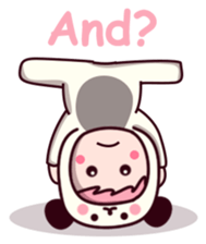 Panda cute suit sticker #9172767